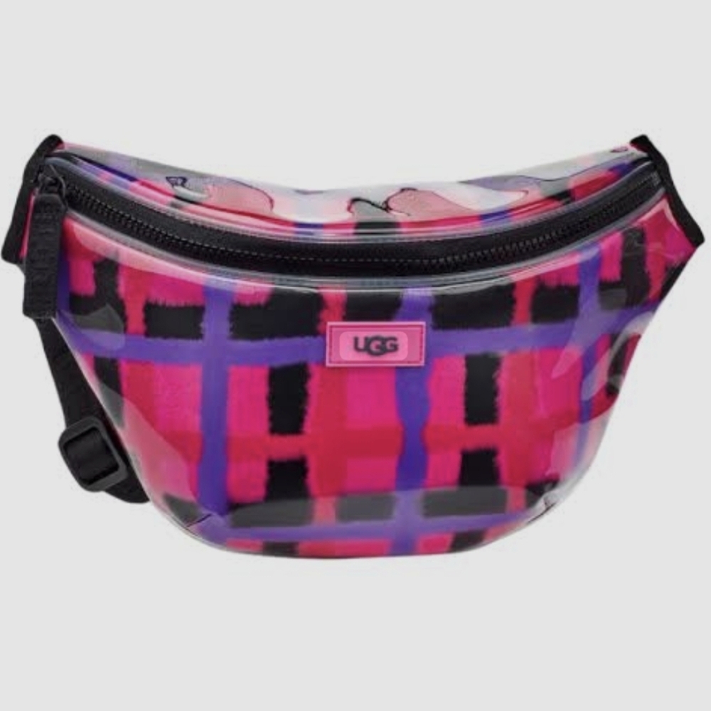 UGG Nasha Clear Belt Waist Fanny Bag in Pink Multi